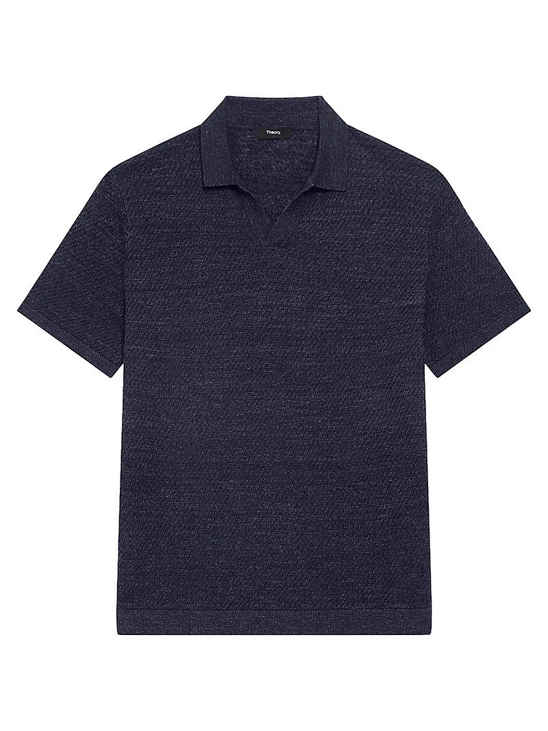 Brenan Linen-Blend Polo Shirt
