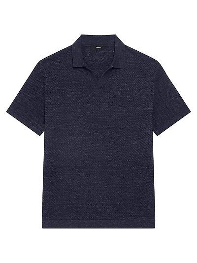 Brenan Linen-Blend Polo Shirt