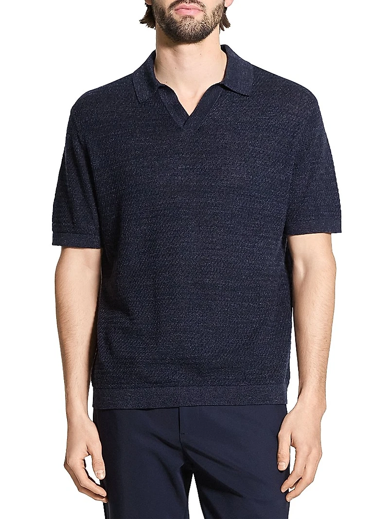 Brenan Linen-Blend Polo Shirt