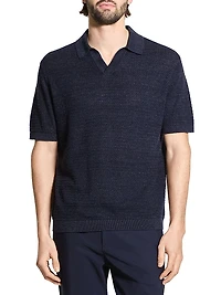 Brenan Linen-Blend Polo Shirt