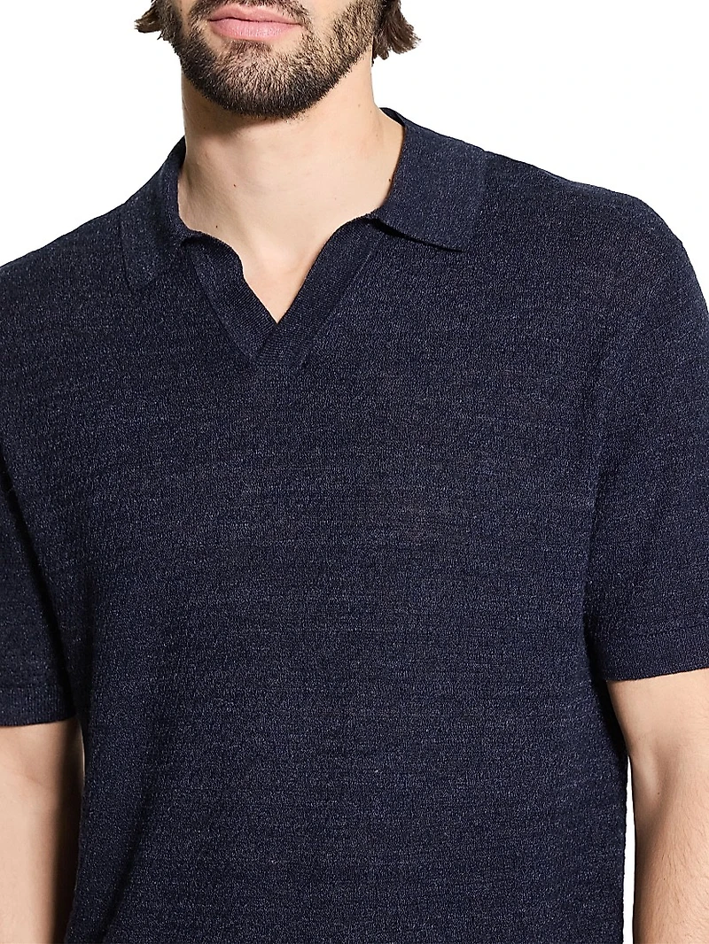 Brenan Linen-Blend Polo Shirt