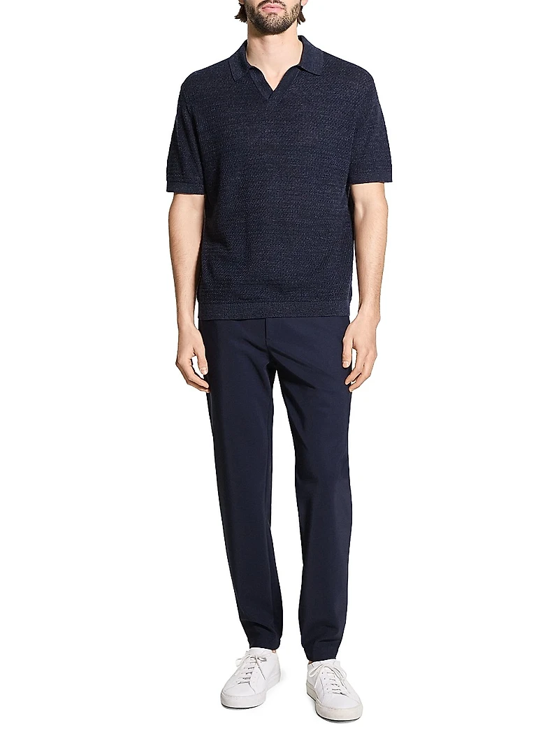 Brenan Linen-Blend Polo Shirt