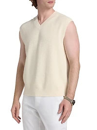 Tactile Cotton Sweater Vest