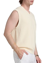 Tactile Cotton Sweater Vest