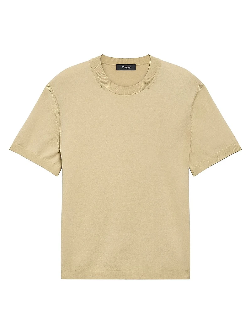 Rib-Knit Cotton-Blend T-Shirt