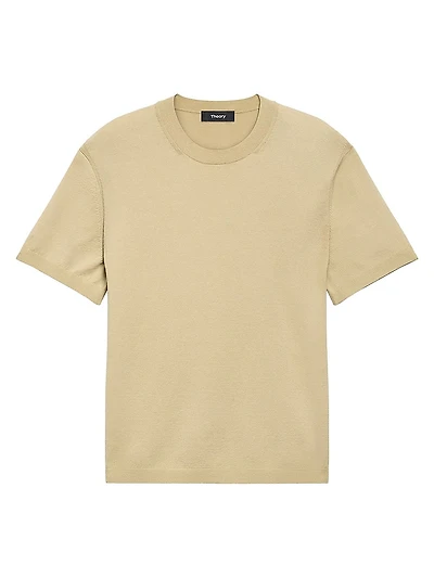 Rib-Knit Cotton-Blend T-Shirt