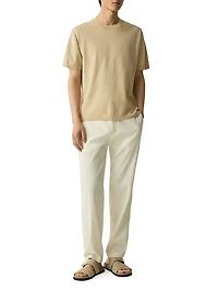 Rib-Knit Cotton-Blend T-Shirt