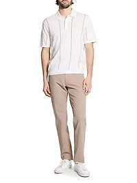 Striped Cotton Polo Shirt