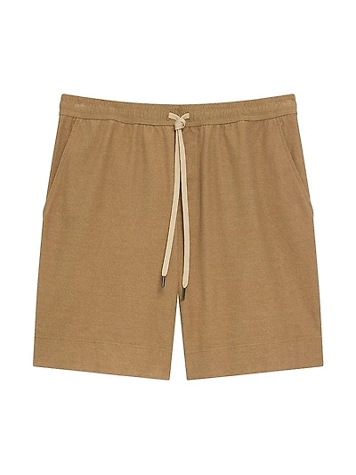 Cotton Terry Drawstring Shorts