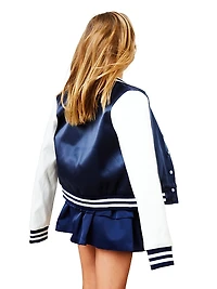 Girl's Valley Satin Varsity Jacket