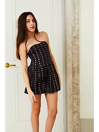 Girl's Daniela Metallic Heart Bubble Dress