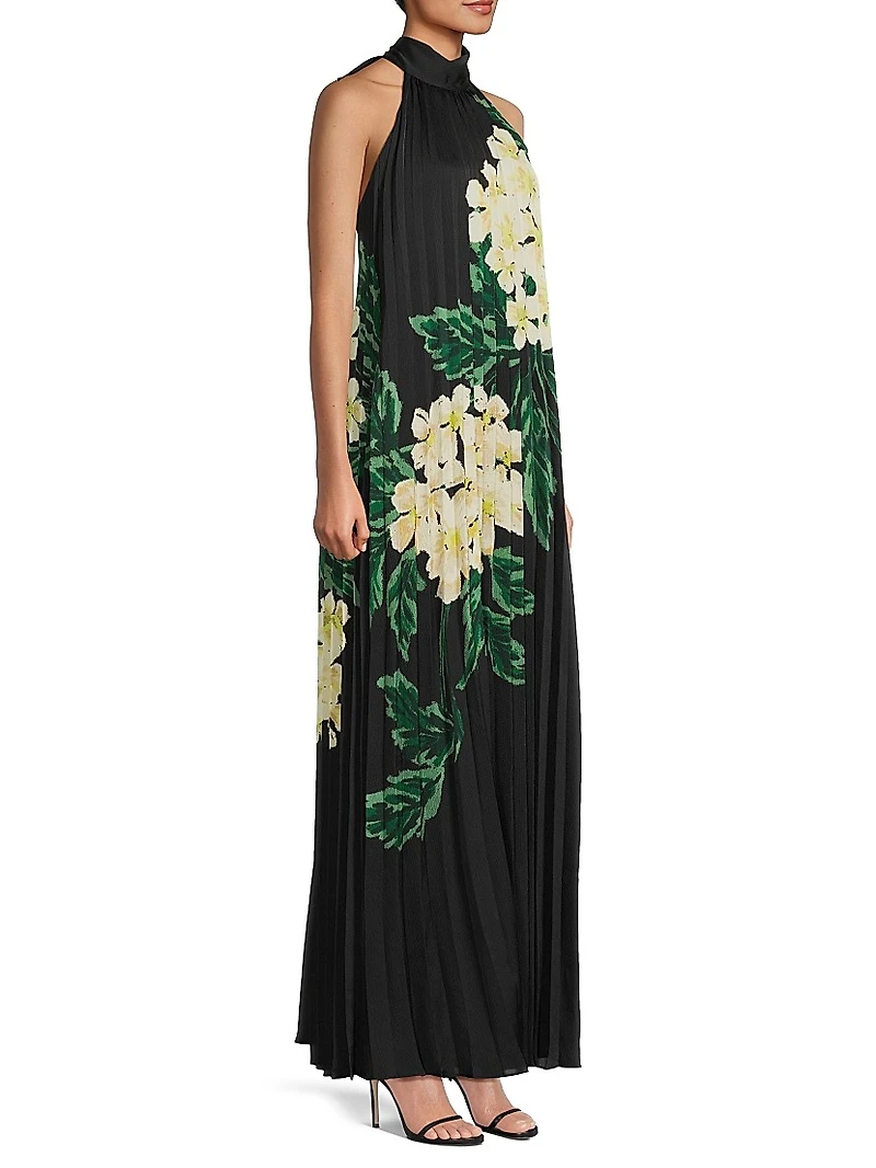 Lester Floral Pleated Maxi Dress