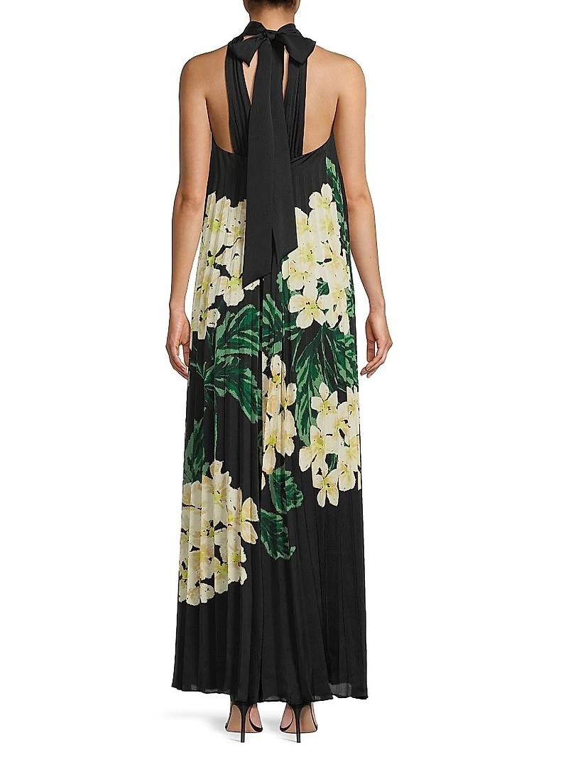 Lester Floral Pleated Maxi Dress