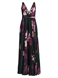 Vera Floral Pleated Maxi Dress