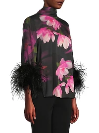 Theo Floral Stretch-Silk Georgette Blouse