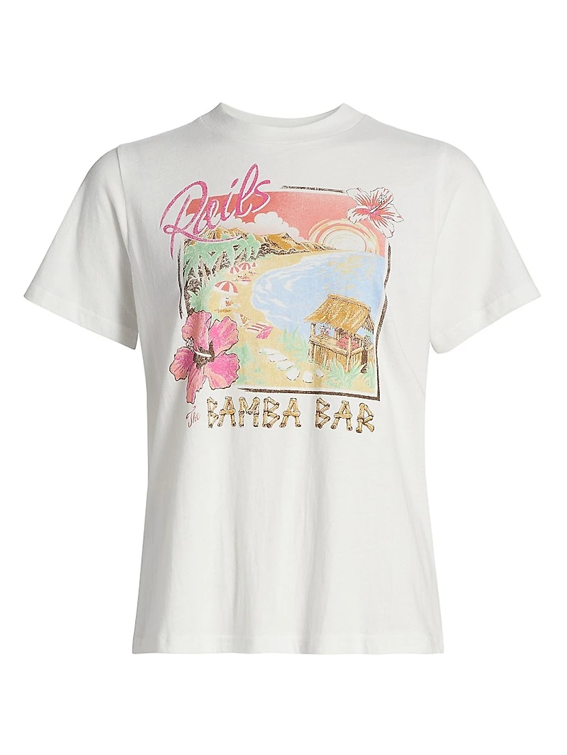 Boyfriend Tropical-Print Cotton T-Shirt