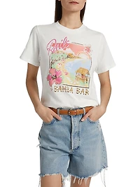 Boyfriend Tropical-Print Cotton T-Shirt