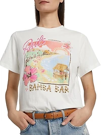 Boyfriend Tropical-Print Cotton T-Shirt