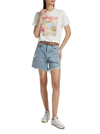 Boyfriend Tropical-Print Cotton T-Shirt