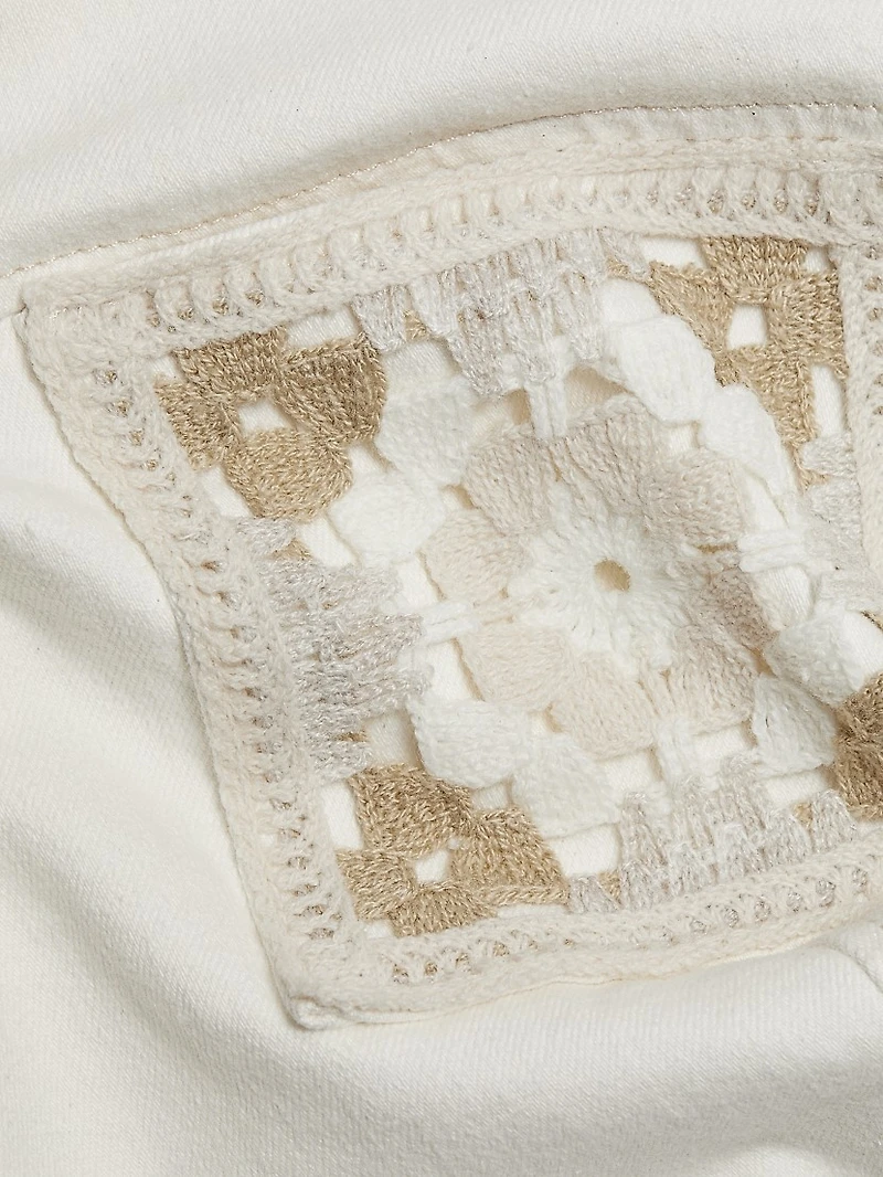 Lido Embroidered Stretch-Denim Jacket