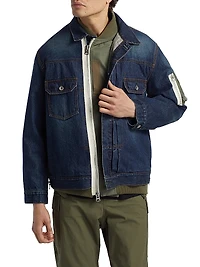 Denim x Nylon Twill Jacket