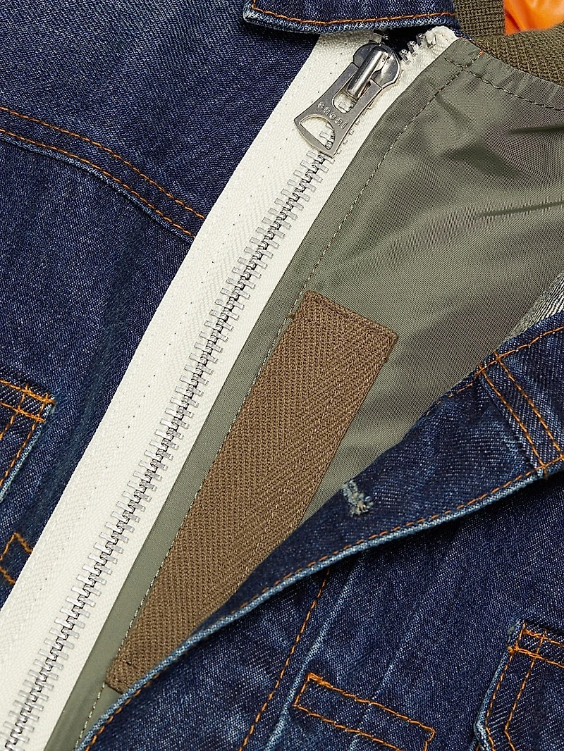 Denim x Nylon Twill Jacket