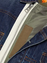 Denim x Nylon Twill Jacket