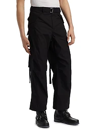 Cotton-Blend Oxford Pants