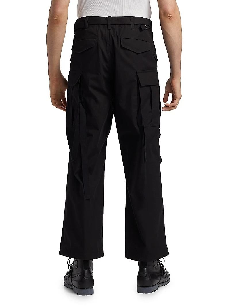 Cotton-Blend Oxford Pants