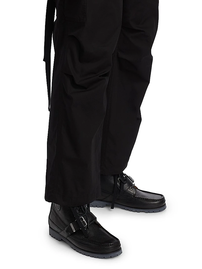 Cotton-Blend Oxford Pants