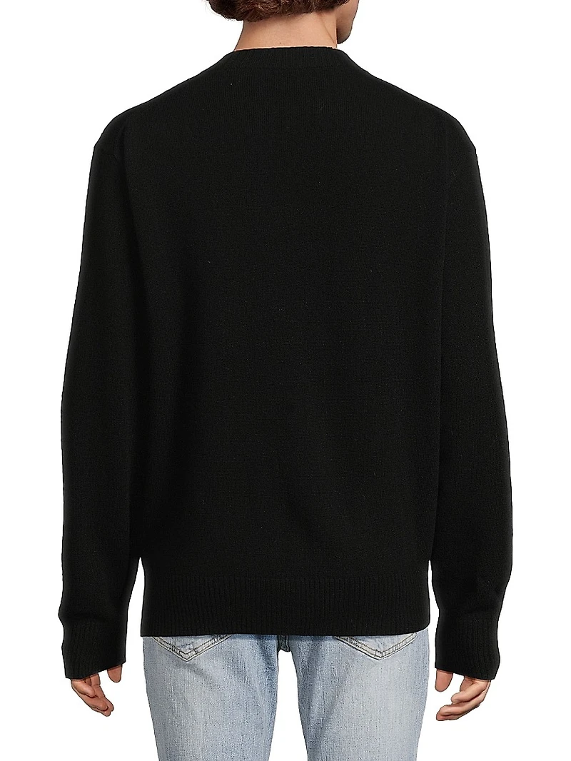 Wool Zip-Front Cardigan