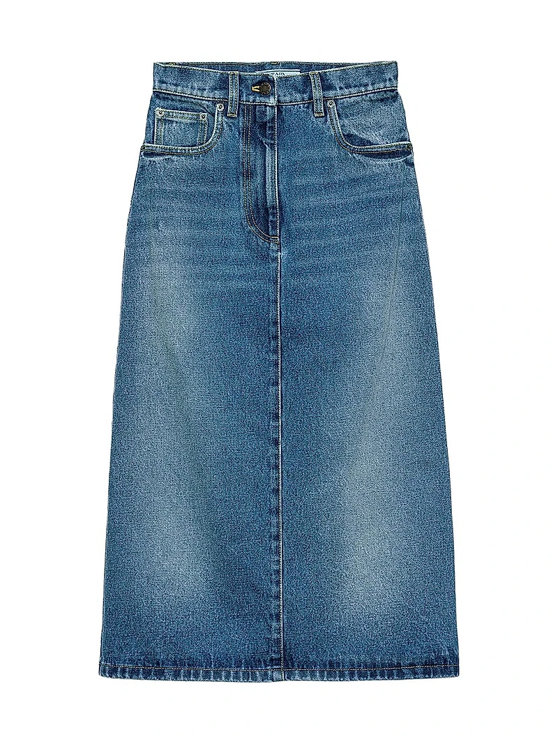 Flared Denim Skirt