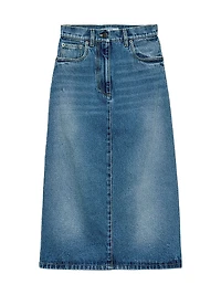 Flared Denim Skirt