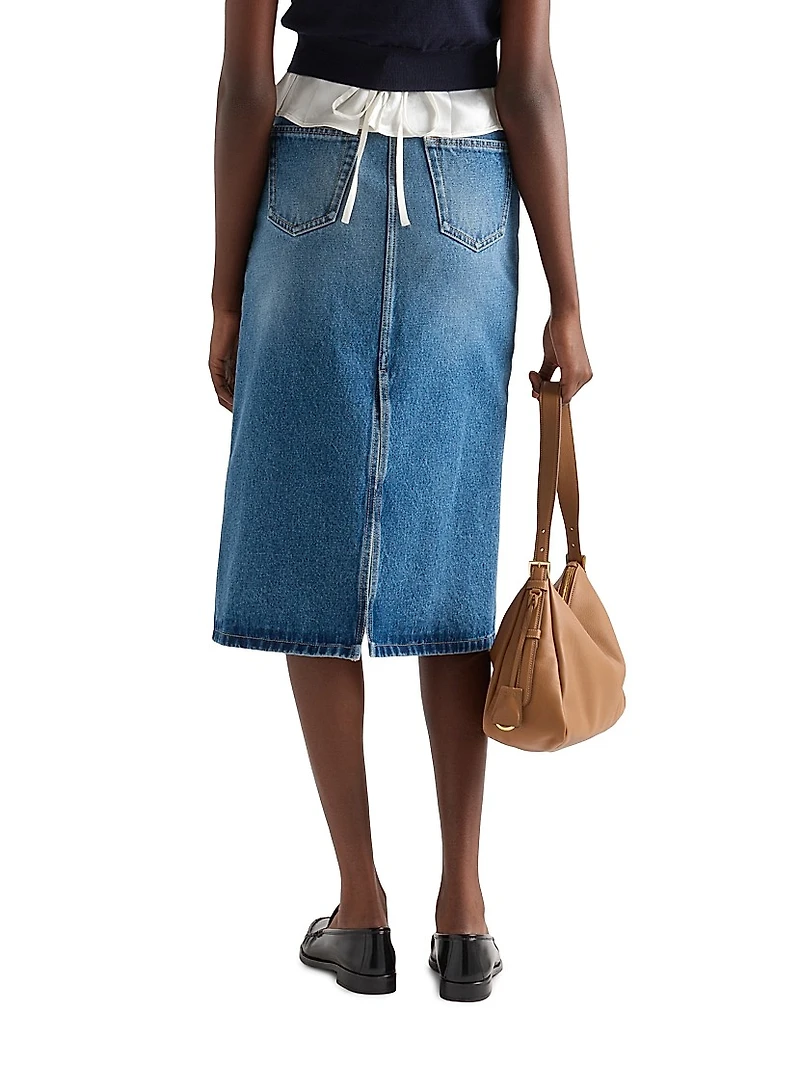 Flared Denim Skirt