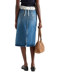 Flared Denim Skirt
