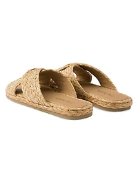 Raffia Crisscross Slides