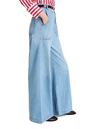 Mecox Beach Cotton High-Rise Wide-Leg Jeans