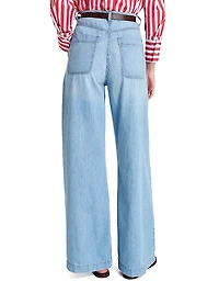 Mecox Beach Cotton High-Rise Wide-Leg Jeans