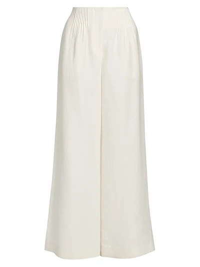 Mini-Pleat Linen Trousers