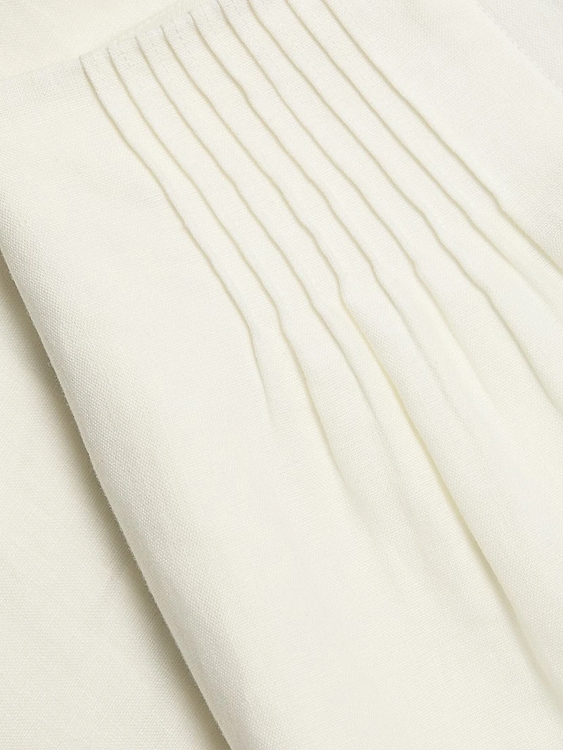 Mini-Pleat Linen Trousers