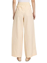 Main St Cotton Wide-Leg Drawstring Pants