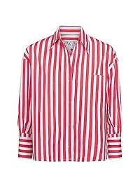 J.D. Striped Cotton Button-Front Shirt