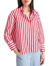 J.D. Striped Cotton Button-Front Shirt
