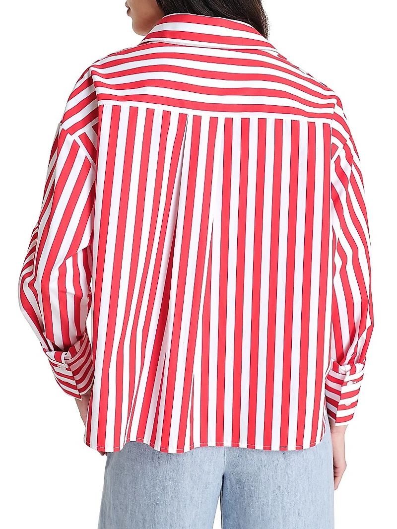 J.D. Striped Cotton Button-Front Shirt