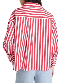 J.D. Striped Cotton Button-Front Shirt