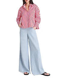 J.D. Striped Cotton Button-Front Shirt