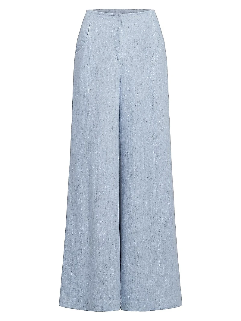 Demie Hemp High-Rise Wide-Leg Pants