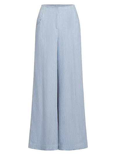 Demie Hemp High-Rise Wide-Leg Pants