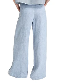 Demie Hemp High-Rise Wide-Leg Pants