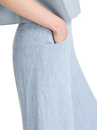 Demie Hemp High-Rise Wide-Leg Pants